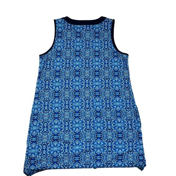 Lands' End Sleeveless Comfy Lightweight Cotton V-Neck Dress Women's Size L 14-16 - Picture 4 of 7